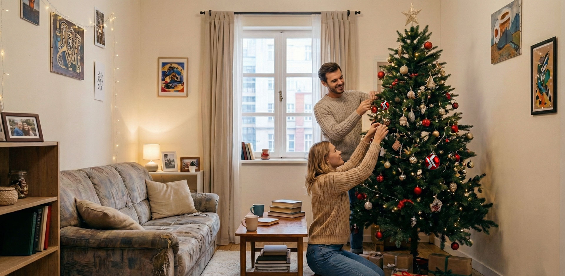 Boże Narodzenie w Niemczech – tradycje świąteczne, zwyczaje i dni wolne od pracy 2 Pracownicy tymczasowi ubierają choinkę w czasie wolnym – to tradycja bożonarodzeniowa w domu osoby pracującej za granicą