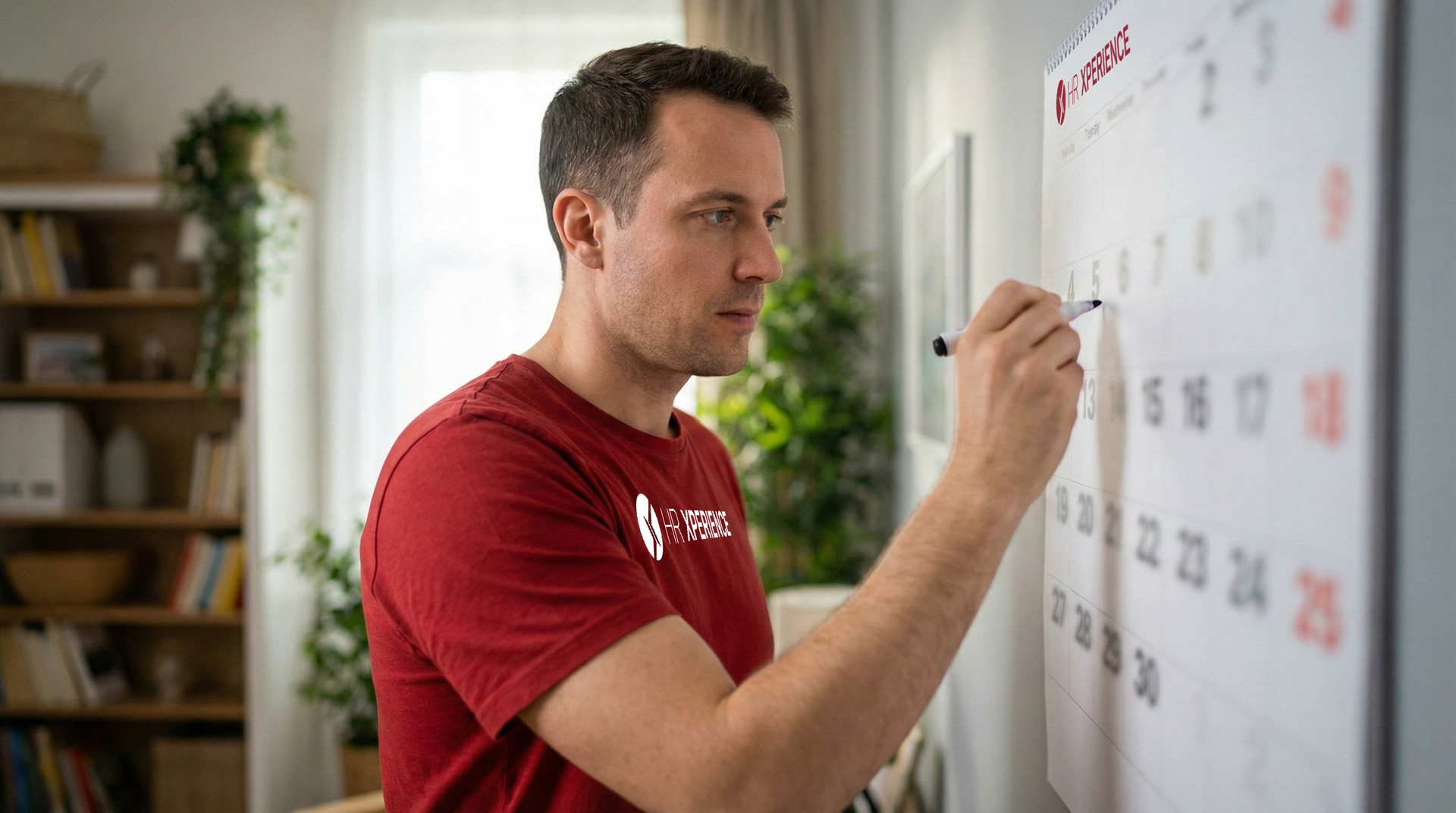 Pracownik magazynowy w Niemczech zaznacza w kalendarzu najważniejsze daty karnawału