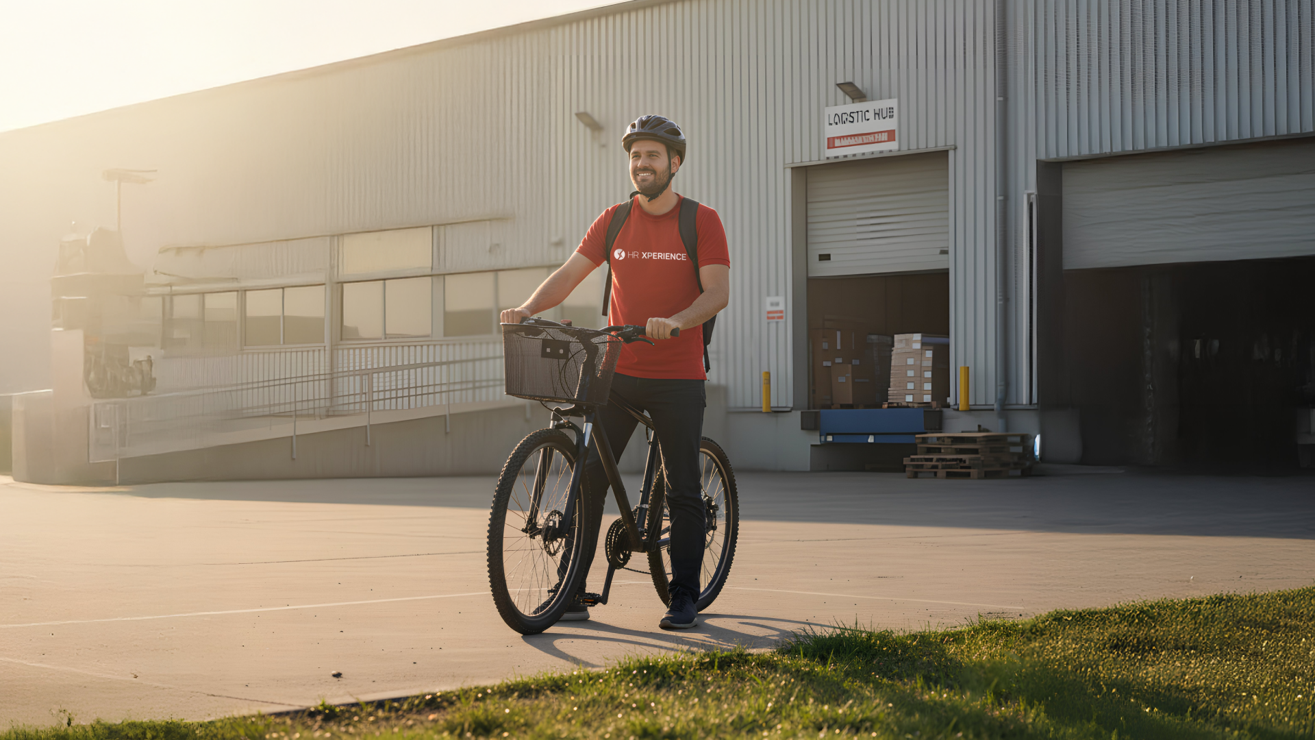 Jazda rowerem w Niemczech – przepisy, porady i korzyści dla pracujących 2 Pracownik tymczasowy przyjeżdża rowerem do pracy w magazynie w Niemczech – to wygodny i ekonomiczny środek transportu