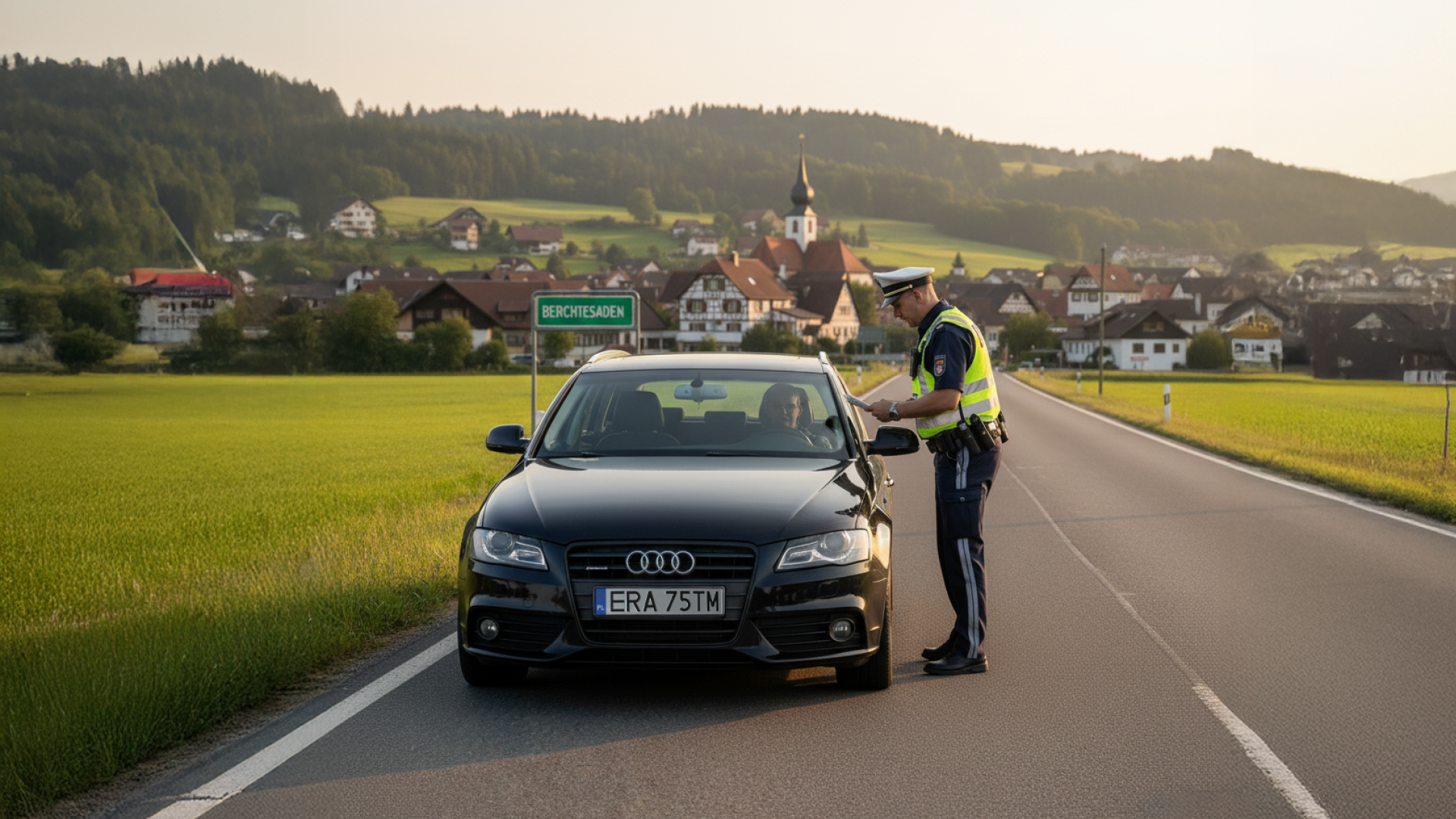 Przerejestrowanie samochodu w Niemczech – kiedy jest obowiązkowe i jak to zrobić? 3 Kontrola drogowa w Niemczech – kierowca z polskimi tablicami jest informowany o obowiązku przerejestrowania samochodu